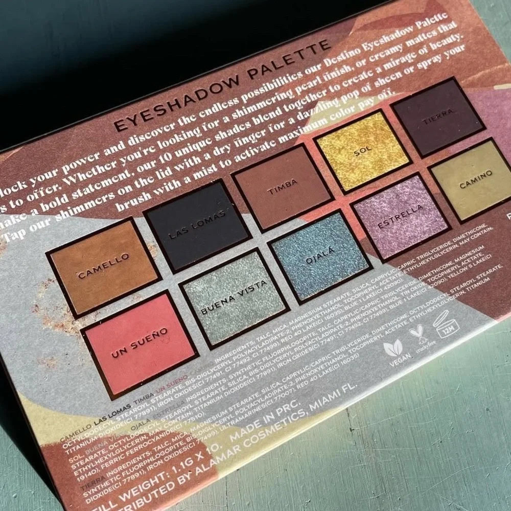 Alamar Cosmetics Eyeshadow Palette - Vibrant Multi-Color Collection New in Box
